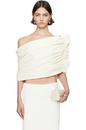 Colleen Allen SSENSE Exclusive Bridal Capsule Velvet Shawl Top