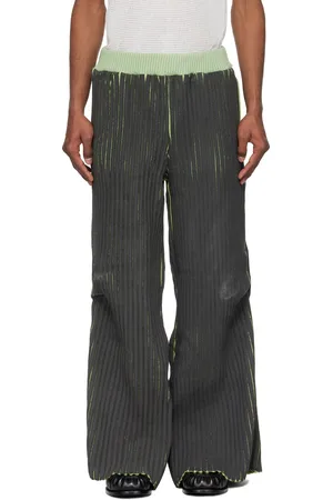 Stanley Black & Green Warped Ribbed Trousers