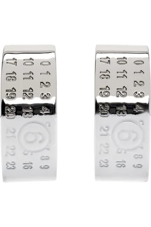 Maison Margiela Silver Minimal Logo 8 Earrings