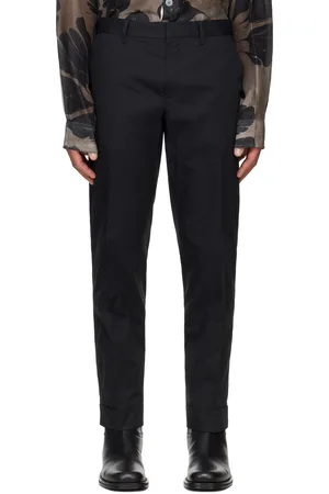 DRIES VAN NOTEN Black Cuffed Trousers