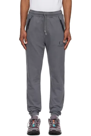 C.P. Company Gray Light Fleece Logo Sweatpants