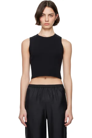 Leset Pointelle Sleeveless Crew Tank Top