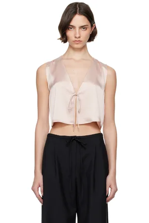 Leset Pink Barb Tie Top