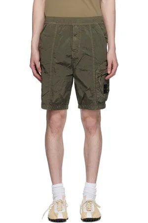 Stone Island Khaki Nylon Metal In Econyl Shorts