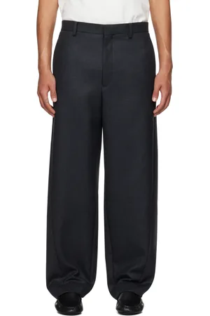 Auralee Gray Light Melton Trousers
