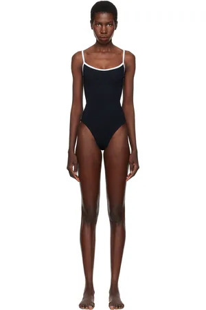 Hunza G Black & White Pamela Contrast Swimsuit
