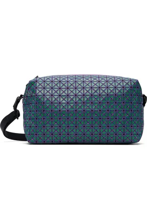 Issey Miyake Green & Purple Saddle Rough Bag