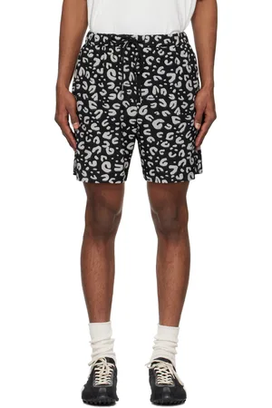 Takahiromiyashita The Soloist Black & Gray Leopard Shorts