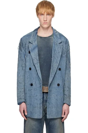 Diesel Blue D-Pekka-Fsg2 Denim Blazer