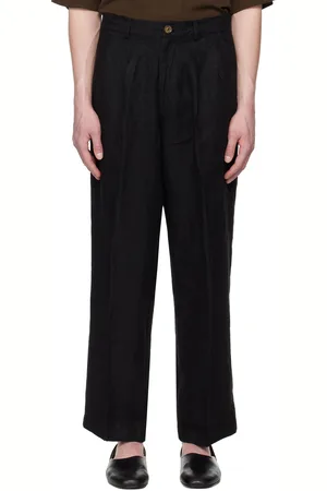 HARAGO Wide Leg Pleated Trousers
