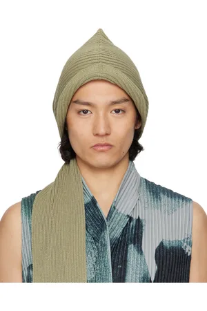 Issey Miyake Khaki Beanie Scarf