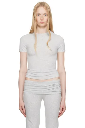 SKIMS Gray Cotton Jersey T-shirt