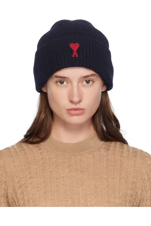 Ami Navy Red Ami de Cœur Beanie