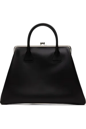 Comme des Garçons Large Leather Kiss Clasp Bag