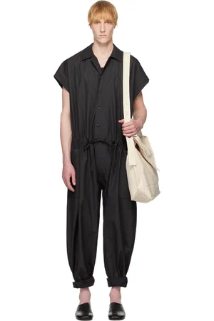 JAN JAN VAN ESSCHE Black Coated Cloth #12 Jumpsuit