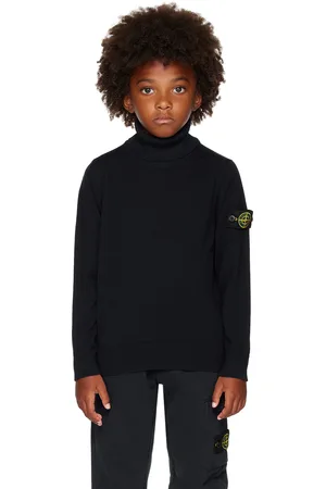 Stone Island Kids Navy Patch Turtleneck