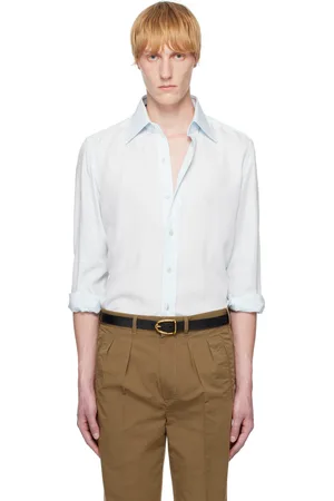 Tom Ford Blue Light Weight Lyocell Slim Fit Shirt