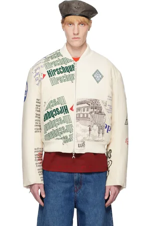 Marine Serre Beige Regenerated Tote Bags Bomber Jacket