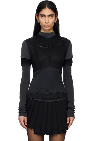 Balenciaga Black Layered Top