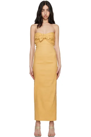 TOVE Yellow Rahel Midi Dress