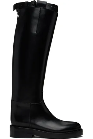 ANN DEMEULEMEESTER Black Stan Riding Tall Boots