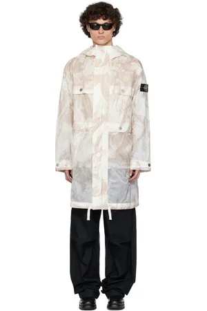 Stone Island Beige UV-Reactive Scan Camo Ripstop Parka