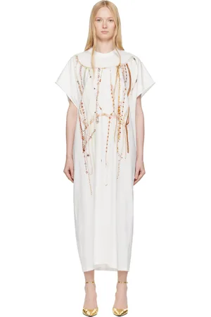 Maison Margiela White Basic Jersey Midi Dress