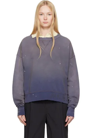 Maison Margiela Blue Graffiti Logo Sweatshirt