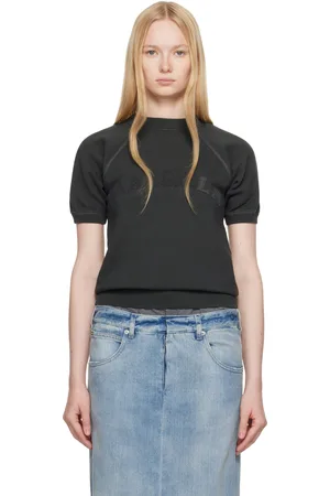 Maison Margiela Black Short Sleeve Sweatshirt