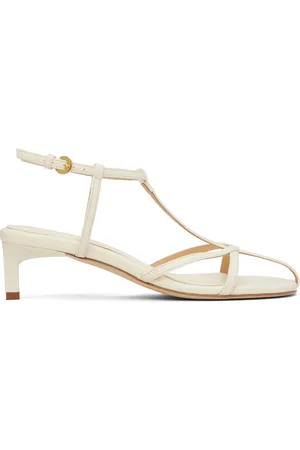 Dear Frances Off-White Tee Heeled Sandals