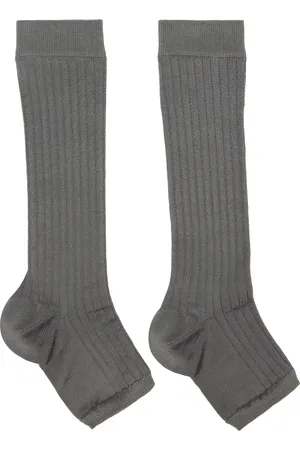 Swedish Stockings SSENSE Exclusive Gray Long Toeless Socks