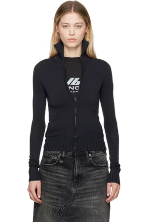 Balenciaga Black BB Paris Icon Zip Up Sweater