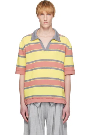 Andrej Gronau Pink & Yellow Striped Polo