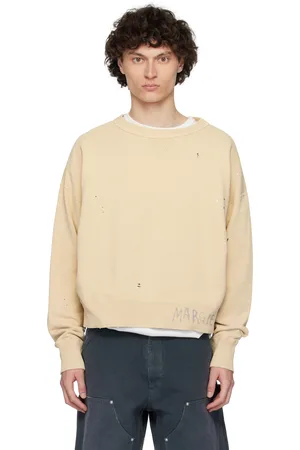 Maison Margiela Beige Graffiti Logo Sweatshirt