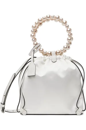 Moschino White Satin Bag