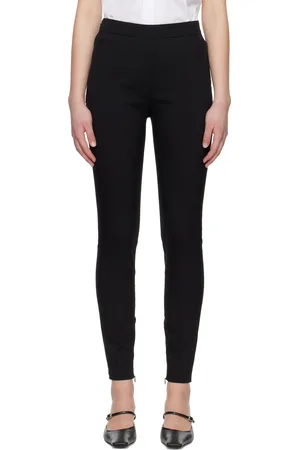 Marni Black Stretch Poplin Symbol Trouser Leggings