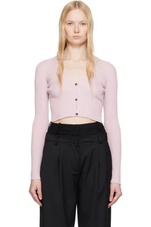 Courrèges Pink Solar Light Rib Cardigan