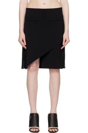Courrèges Black Infinity Pleats Miniskirt