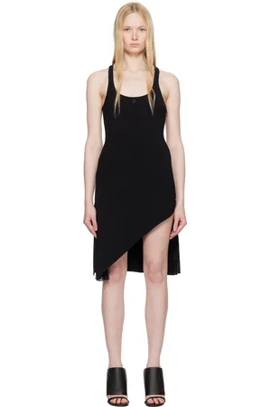Courrèges Black Infinity Pleats A-Line Minidress