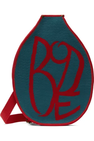 BODE Blue & Red Needlepoint Racquet Sleeve Bag