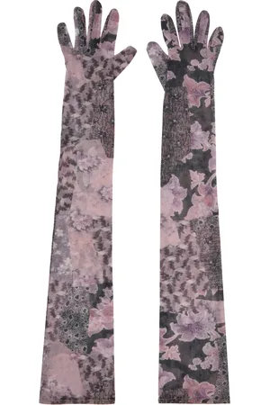 ROSETTA GETTY Black & Pink Opera Gloves