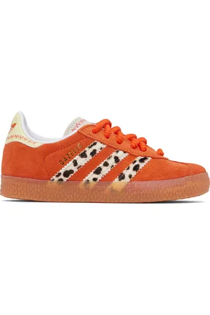 adidas Little Kids Orange Gazelle Sneakers