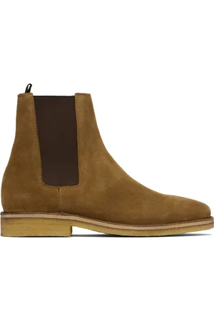 HUGO BOSS Beige BECKHAM Edition Suede Chelsea Boots