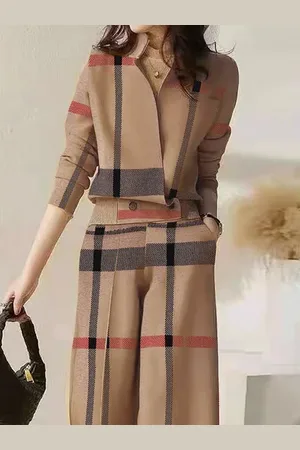 stylewe Plus Size High Elasticity Long Sleeve Plaid Urban Others Cardigan