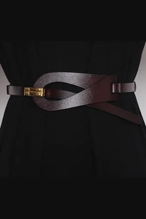 stylewe Irregular Hollow Out Split Leather Belt