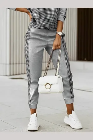 stylewe Casual Plain Loose Casual Mid Waist Pants