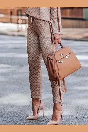 stylewe Daily Abstract Regular Fit Casual Fashion Pants