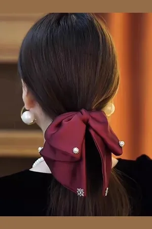 stylewe Vintage Plain Bow Hair Clips