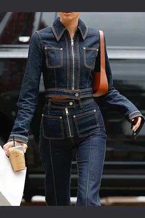 stylewe Urban Plain Denim Shirt