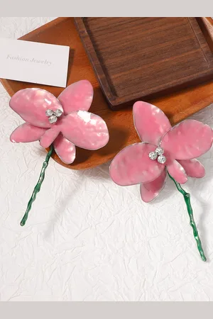 stylewe Drip Oil Enamel Luxury Large Flower Earrings